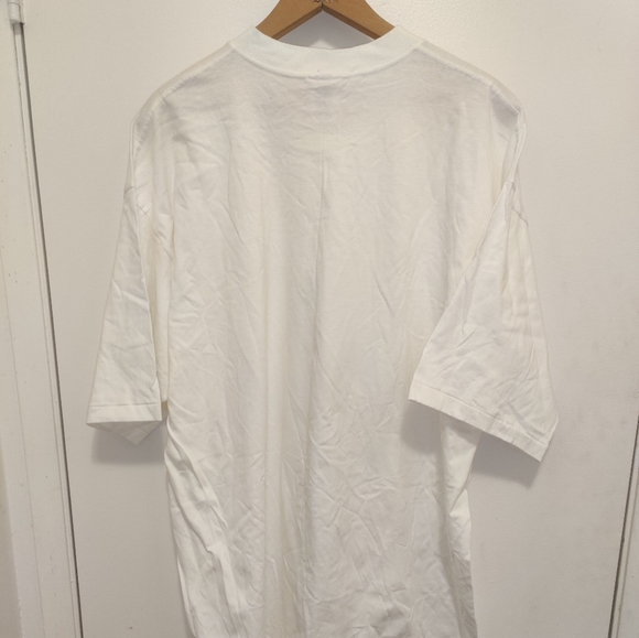 Vintage Blank T Shirt 2XL Tall 2XLT Long Gangster JCPenny White Single Stitch Ch - Picture 4 of 10